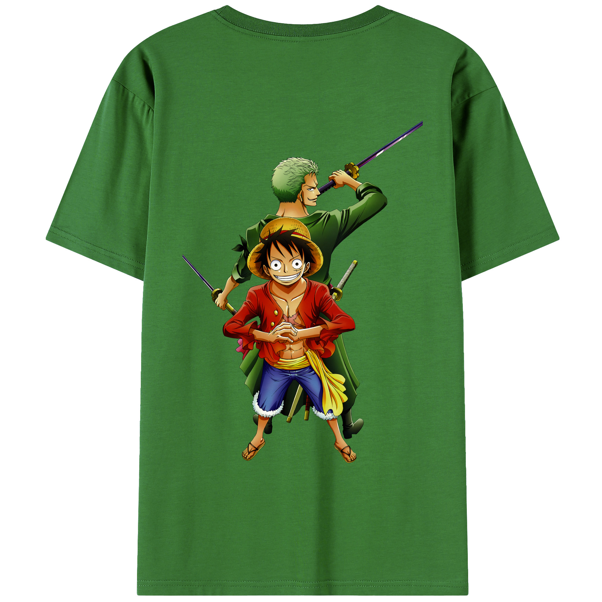 ワンピース モンキー・D・ルフィ ONE PIECE Monkey D. Luffy レディース半袖Tシャツ(バックプリント)